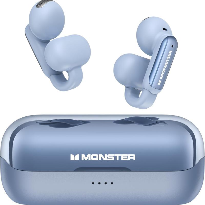 Clip-on open wireless earphones