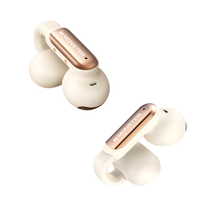 Clip-on open wireless earphones