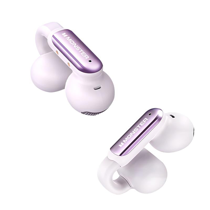 Clip-on open wireless earphones