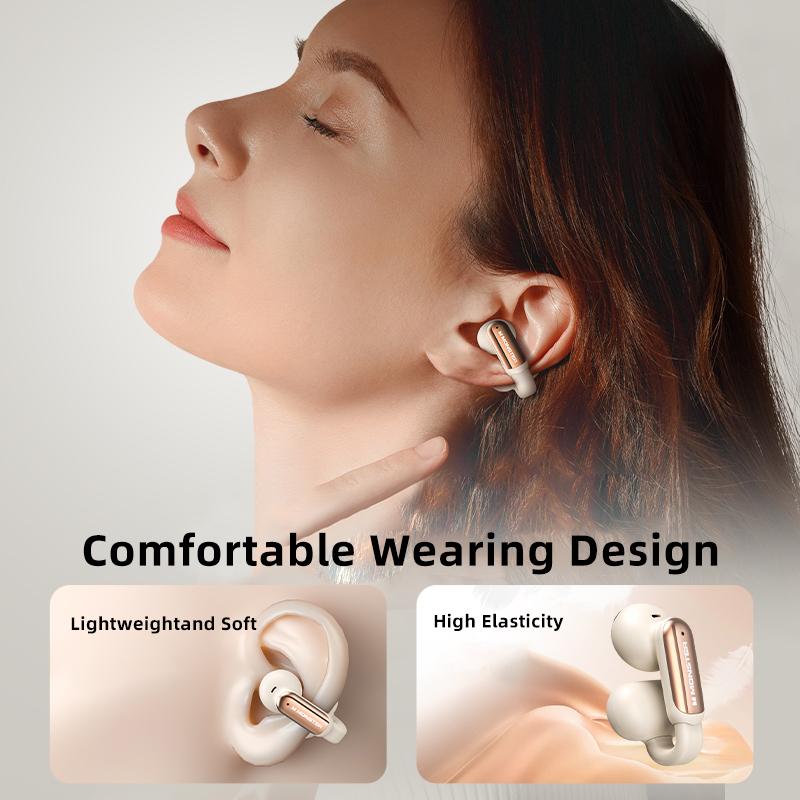 Clip-on open wireless earphones