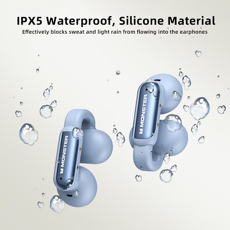 Clip-on open wireless earphones