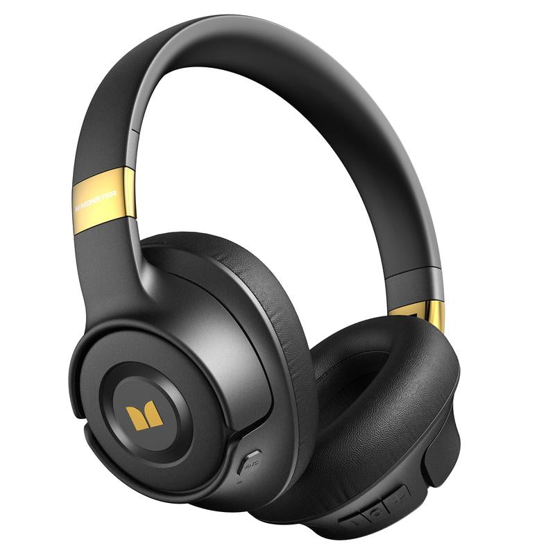 Over-ear Bluetooth headphones with built-in noise cancellation