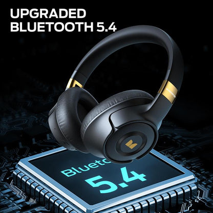 Over-ear Bluetooth headphones with built-in noise cancellation