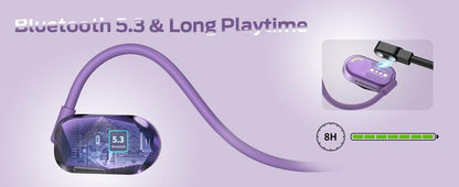 Wireless open-back headphones with touchscreen