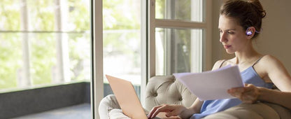 Wireless open-back headphones with touchscreen