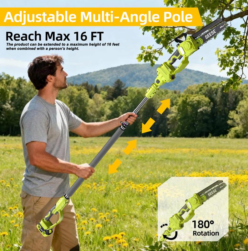 A 2-in-1 mini chainsaw