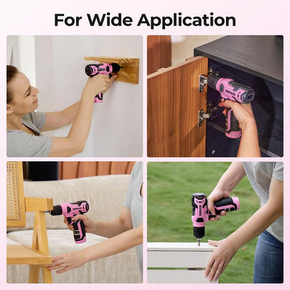 DEKO 8V Cordless Drill Set – 126-Piece Household Tool Set